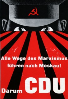 CDU (Christian Democratic Union) anticommunist propaganda poste