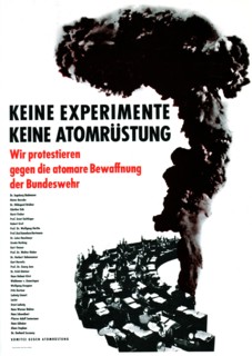 Propaganda poster against nuclear armament