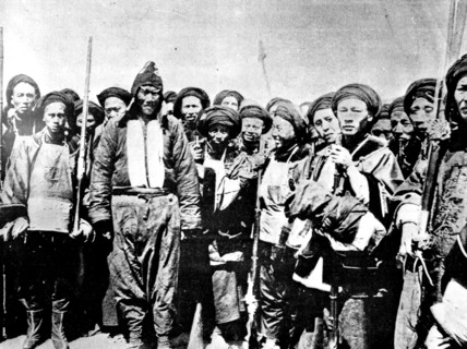 Group of armed Boxers in Peking
