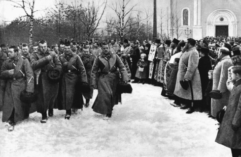 Benediction of a regiment leaving for the Far East