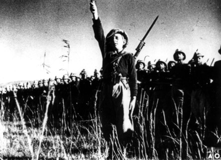 Ethiopie, jeune milicien fasciste sur le front d'Adigeat, décembre 1935