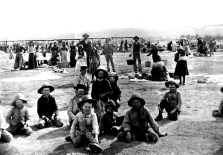 Guerre des Boers, camp de réfugiés à Prétoria, la toilette