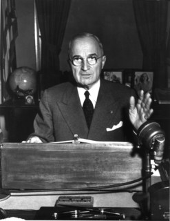Korean War, President Truman declaring a state of emergency on the radio