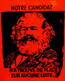 Affiche anonyme au moment des élections. Karl Marx