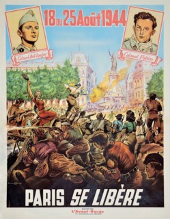 Brantonne, Poster: "Paris becomes free" (Colonels Rol-Tanguy and Fabien)