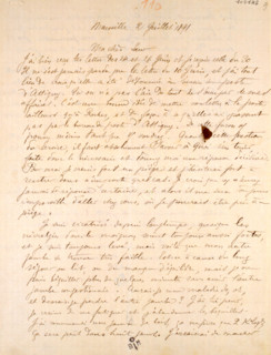 Handwritten letter by Arthur Rimbaud
