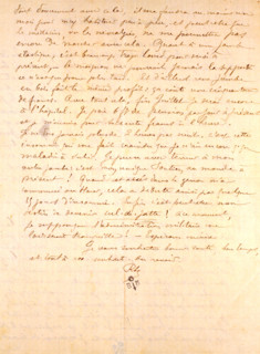 Handwritten letter by Arthur Rimbaud