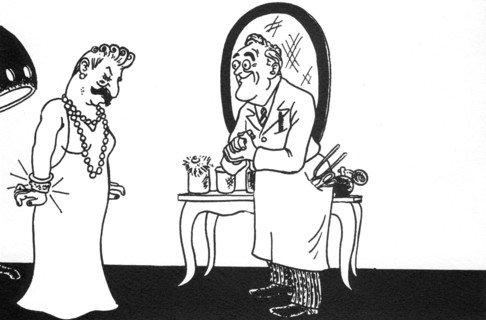 Caricature: FDR to Stalin