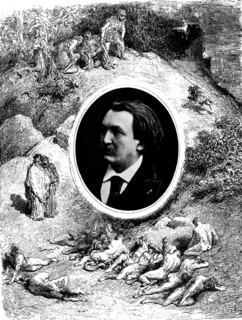 Portrait de Gustave Doré par Nadar, encadrement à la plume par Gustave Doré