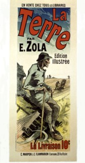Advertising poster for Emile Zola's novel "La terre"