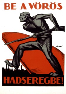 Affiche politique de Odon DANKO (1889-1958) Révolution hongroise de 1919