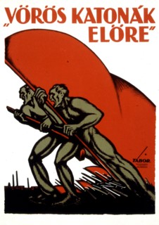 Affiche politique de Janos TABOR (1890-1956), Révolution hongroise de 1919