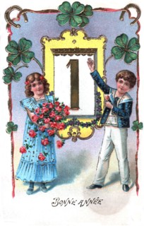 Season's greetings card: "Happy New year"