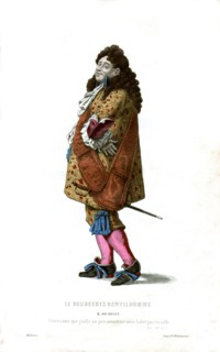 Illustration for "The Blue-Stockings" by Molière, Monsieur Jourdain