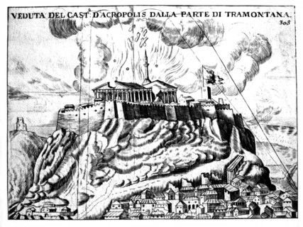 View of the Acropolis in Athens, in "L'Atene Attica" by Fanelli