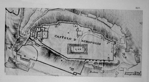 Map of the Acropolis in Athens, in "L'Atene Attica" by Fanelli