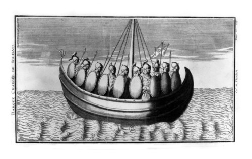 Boat full of soldiers