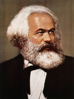 Chinese chromolithograph. Portrait of Karl Marx (1818-1883).