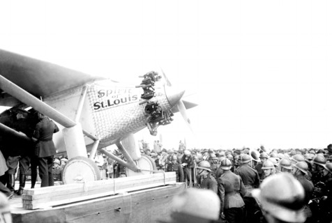 Charles Lindbergh. Atlantic crossing. 
The "Spirit of St-Louis" at Le Bourget airport