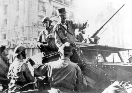 Liberation of Paris. General Leclerc on the outskirts of Paris