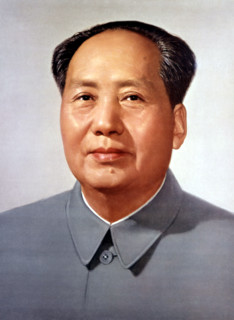 Chinese chromolithograph. Portrait of President Mao Tse Tung