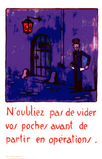 Affiche de propagande pour la sécurité des Forces françaises libres (F.F.L.)