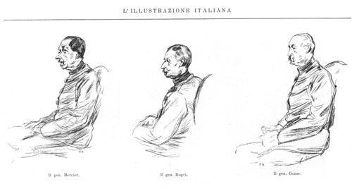 Affaire Dreyfus, procès de Rennes (1899), in "L'Illustrazione Italiana"
