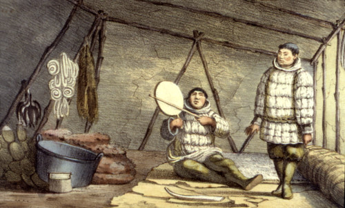 Eskimos, in "Picturesque journey around the world", with Baron Cuvier's descriptions and  Dr. Gall's observations. (Picture by Pierre Pitrou)