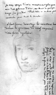 Théophile Gautier's last autograph lines, written in  Neuilly