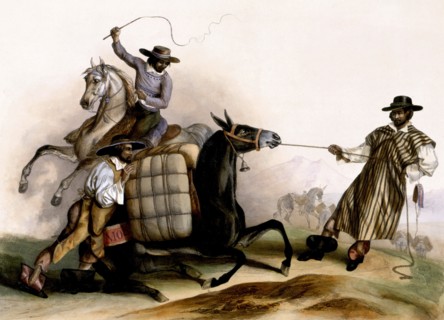Lithography after C. Nebel, "Arrieros" (1836)