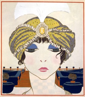 Woman with a Persian turban. In "Les choses de Paul Poiret" by Georges Lepape