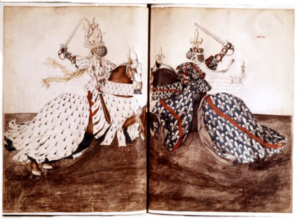 King René's Tournament Book, Duke of Brittany and Duke of Bourbon