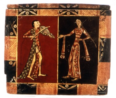 Wedding box, wood covered with parchment
