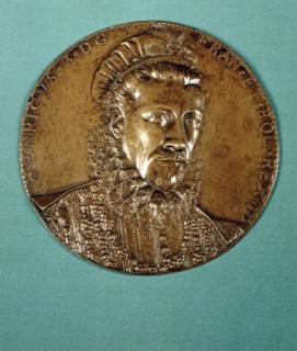 Bronze medal by Germain Pilon. Henry III (1551-1589)
