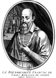 Engraving by B. Montcornet. St. Francis de Sales, bishop of Geneva
