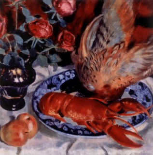 Kustodiev, Nature morte au faisan