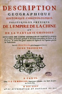 Front page of J.B. du Halde's book on China