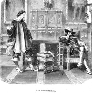 The Three Musketeers, Mr. de Tréville visiting King Louis XIII