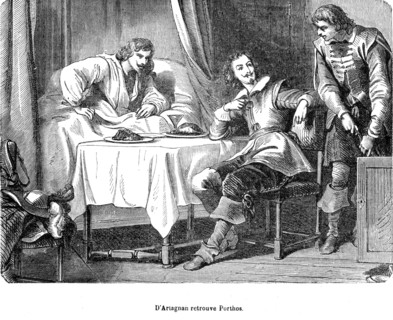 The Three Musketeers, D'Artagnan finding Porthos