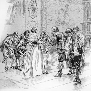 Illustration by R. de la Nézière. "Twenty Years After" (Sequel to "The Three Musketeers").