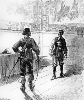 Illustration by R. de la Nézière. "Twenty Years After" (Sequel to "The Three Musketeers").