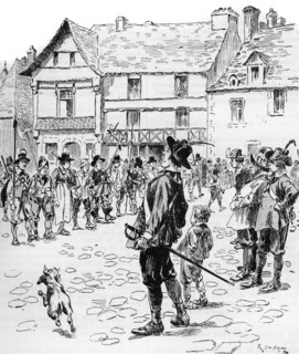 Illustration by R. de la Nézière. "Twenty Years After" (Sequel to "The Three Musketeers").