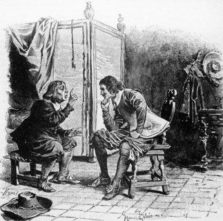 Les trois mousquetaires. Gravure 19e