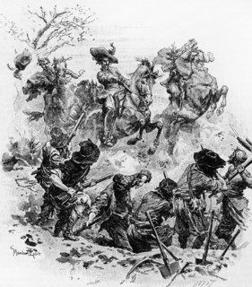 Les trois mousquetaires. Gravure 19e