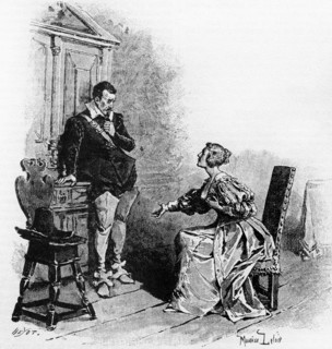 The Three Musketeers. Engraving 19th C.