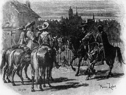 Les trois mousquetaires. Gravure 19e