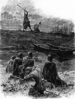 Les trois mousquetaires. Gravure 19e