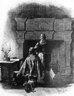 Les trois mousquetaires. Gravure 19e