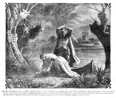 Les trois mousquetaires. Gravure 19e