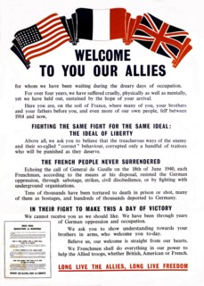 Propaganda poster at the time of the Liberation of France